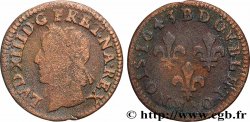 LOUIS XIII LE JUSTE Double tournois, type de Warin 1643 Rouen