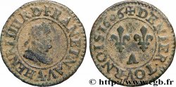 HENRI IV LE GRAND Denier tournois, 1er type de Paris (légende française) 1606 Paris