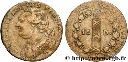 LOUIS XVI 12 deniers dit &nbsp;au faisceau&nbsp;, type FRANÇOIS 1792 Nantes