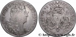 LOUIS XIV &nbsp;THE SUN KING&nbsp; Quart d&nbsp;écu aux trois couronnes 1711 Troyes VF/XF