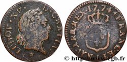 LOUIS XV DIT LE BIEN AIMÉ Liard dit &nbsp;à la vieille tête &nbsp; 1774 Limoges