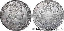 LOUIS XIV LE GRAND OU LE ROI SOLEIL Écu aux trois couronnes 1711 Amiens