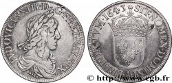 LOUIS XIII LE JUSTE Écu, buste drapé et cuirassé (2e buste de Jean Warin) 1643 Paris, Monnaie de Matignon