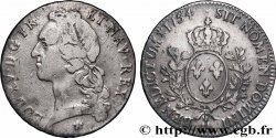 LOUIS XV &nbsp;THE WELL-BELOVED&nbsp; Écu aux branches d’olivier, tête ceinte d’un bandeau 1754 Metz
