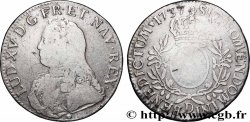 LOUIS XV &nbsp;THE WELL-BELOVED&nbsp; Écu aux branches d&nbsp;olivier, buste habillé 1737 Lyon