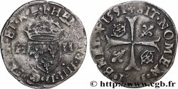 HENRI IV LE GRAND Douzain aux deux H, 1er type 1591 Limoges TTB