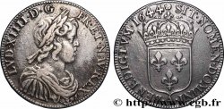 LOUIS XIV LE GRAND OU LE ROI SOLEIL Demi-écu, portrait à la mèche courte 1644 Paris, Monnaie de Matignon
