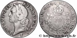 LOUIS XV DIT LE BIEN AIMÉ Écu aux branches d’olivier, tête ceinte d’un bandeau 1741 Nantes