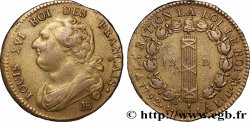 LOUIS XVI (MONARQUE CONSTITUTIONNEL)  12 deniers dit &nbsp;au faisceau&nbsp;, type FRANÇAIS 1792 Strasbourg