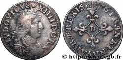 LOUIS XIV &nbsp;THE SUN KING&nbsp; Quatre sols à la croix formée de lis 1676 Vimy-en-Lyonnais (actuellement Neuville-sur-Saône)