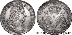 LOUIS XIV LE GRAND OU LE ROI SOLEIL Écu aux trois couronnes 1711 Paris