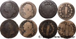 LOUIS XVI 12 deniers dit &nbsp;au faisceau&nbsp;, type FRANCOIS, lot de 4 ex. n.d. Ateliers divers