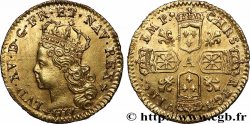 LOUIS XV DIT LE BIEN AIMÉ Quart de louis aux quatre écus couronnés 1717 Paris SUP