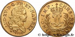 LOUIS XV DIT LE BIEN AIMÉ Louis d&nbsp;or aux deux L entrelacées et aux palmes longues 1724 Poitiers