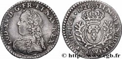 LOUIS XV DIT LE BIEN AIMÉ Vingtième d’écu aux branches d’olivier, buste habillé 1727 Lille