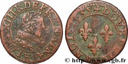 LOUIS XIII  Double tournois, type 1 de Tours 1635 Tours