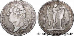 LOUIS XVI Écu dit &nbsp;au génie&nbsp;, type FRANÇOIS 1792 Limoges