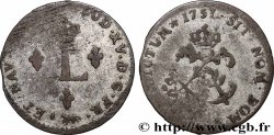 LOUIS XV &nbsp;THE WELL-BELOVED&nbsp; Double sol de billon 1751 Paris