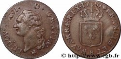 LOUIS XVI Sol dit &nbsp;à l&nbsp;écu&nbsp; 1791 Rouen