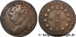 LOUIS XVI 12 deniers dit &nbsp;au faisceau&nbsp;, type FRANÇOIS 1792 Paris