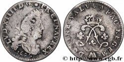 LOUIS XIV &nbsp;THE SUN KING&nbsp; Quatre sols aux deux L 1695 Metz