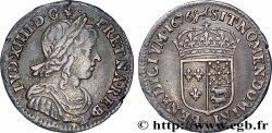 LOUIS XIV &nbsp;THE SUN KING&nbsp; Douzième d&nbsp;écu de Béarn, portrait à la mèche longue 1676 Pau