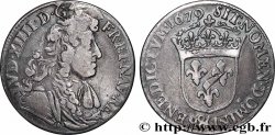 LOUIS XIV &nbsp;THE SUN KING&nbsp; Quart d’écu, portait à la cravate courte 1679 Aix-en-Provence VF