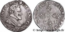 HENRI IV LE GRAND Demi-franc, 1er type de Béarn 1595 Morlaàs TTB+