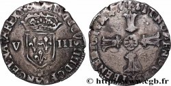 HENRI IV LE GRAND Huitième d&nbsp;écu, écu de face, 2e type 1603 Aix-en-Provence TB+
