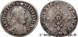 LOUIS XIV &nbsp;THE SUN KING&nbsp; Quatre sols à la croix formée de lis 1676 Vimy-en-Lyonnais (actuellement Neuville-sur-Saône)