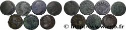 LOUIS XVI (MONARQUE CONSTITUTIONNEL)  12 deniers dit &nbsp;au faisceau&nbsp;, type FRANCOIS, lot de 7 ex. n.d. Ateliers divers