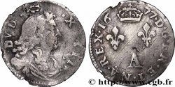 LOUIS XIV LE GRAND OU LE ROI SOLEIL Deux sols aux deux lis sous couronne 1677 Paris