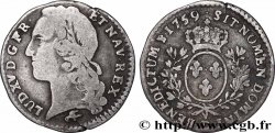 LOUIS XV DIT LE BIEN AIMÉ Dixième d&nbsp;écu aux branches d’olivier, tête ceinte d’un bandeau 1759 Lyon