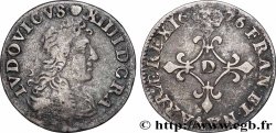 LOUIS XIV LE GRAND OU LE ROI SOLEIL Quatre sols à la croix formée de lis 1676 Vimy-en-Lyonnais (actuellement Neuville-sur-Saône)