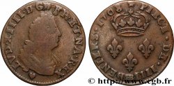 LOUIS XIV &nbsp;THE SUN KING&nbsp; IIII deniers 1708 Strasbourg