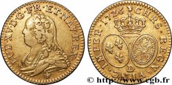 LOUIS XV DIT LE BIEN AIMÉ Louis d or aux écus ovales, buste habillé 1726 Lyon