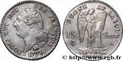 LOUIS XVI 15 sols dit &nbsp;au génie&nbsp;, type FRANÇOIS 1791 Paris XF
