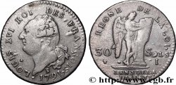 LOUIS XVI 30 sols dit &nbsp;au génie&nbsp;, type FRANÇOIS 1791 Limoges