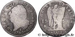 LOUIS XVI 15 sols dit &nbsp;au génie&nbsp;, type FRANCOIS 1792 Limoges