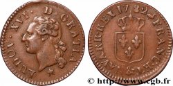LOUIS XVI Liard dit &nbsp;à l&nbsp;écu&nbsp; 1782 Aix-en-Provence