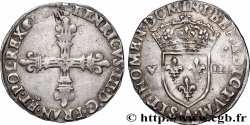 HENRI III Huitième d&nbsp;écu, croix de face 1[589] Paris