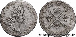 LOUIS XIV LE GRAND OU LE ROI SOLEIL Cinq sols aux insignes 1702 Paris