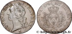 LOUIS XV DIT LE BIEN AIMÉ Écu aux branches d’olivier, tête ceinte d’un bandeau 1742 Nantes