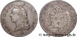 LOUIS XV DIT LE BIEN AIMÉ Écu aux branches d’olivier, buste lauré 1772 Paris
