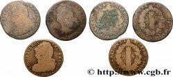 LOUIS XVI (MONARQUE CONSTITUTIONNEL)  2 sols dit &nbsp;au faisceau&nbsp;, types divers, lot de 3 ex. n.d. Ateliers divers