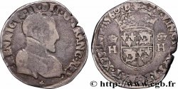 FRANÇOIS II. MONNAYAGE AU NOM D&nbsp;HENRI II Teston du Dauphiné à la tête nue 1560 Grenoble