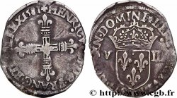 HENRI III Huitième d&nbsp;écu, croix de face 1581 Nantes