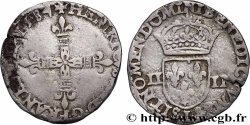 HENRI III Quart d&nbsp;écu, croix de face 1584 Bayonne