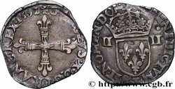 CHARLES X, CARDINAL DE BOURBON Quart d&nbsp;écu, croix de face 1592 Nantes