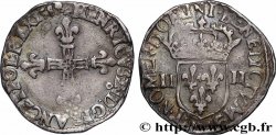HENRI III Quart d&nbsp;écu, croix de face 1589 Rennes